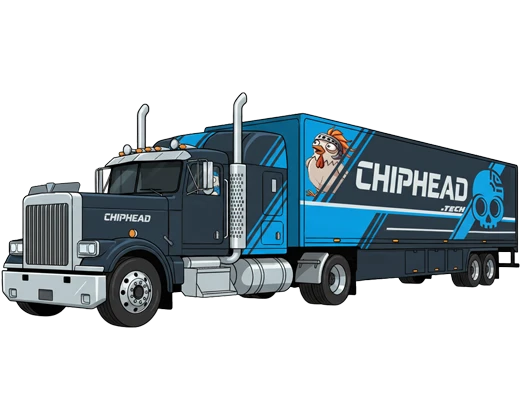 Steve, Alex, and chicken jockey from Minecraft on ChipHead's Minecraft server hosting page.