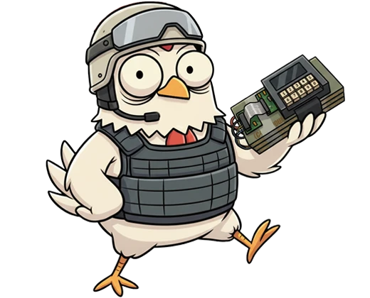 Steve, Alex, and chicken jockey from Minecraft on ChipHead's Minecraft server hosting page.