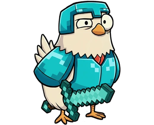 Steve, Alex, and chicken jockey from Minecraft on ChipHead's Minecraft server hosting page.