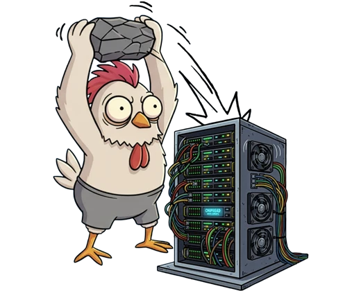 Steve, Alex, and chicken jockey from Minecraft on ChipHead's Minecraft server hosting page.