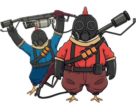 Steve, Alex, and chicken jockey from Minecraft on ChipHead's Minecraft server hosting page.